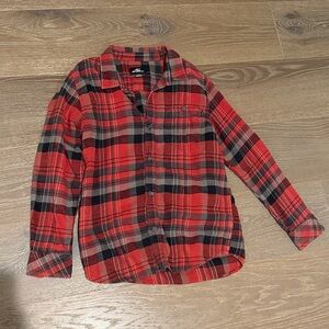 O’Neill Plaid Red and Black Kids Shirt